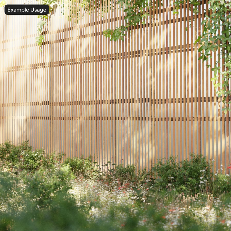 Slatted Wood Cladding Texture, Warm Brown