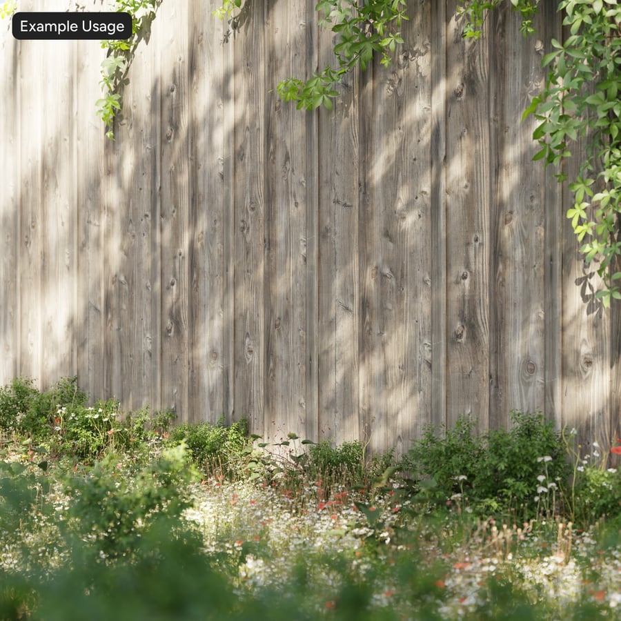 Aged Fluted Wood Siding Wall Texture, Grey