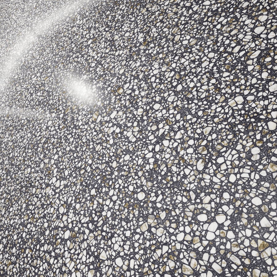 Textura Terrazzo Noturno Salpicado, Preto
