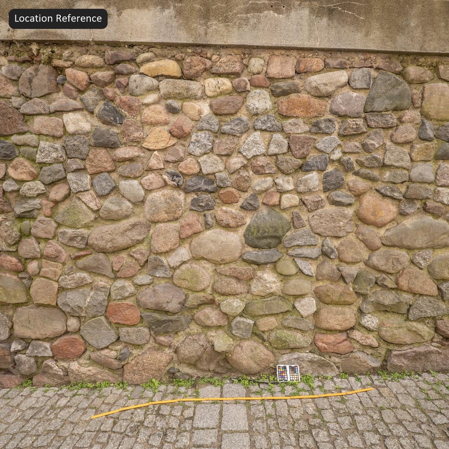 Mossy Rubble Stone Muurtextuur