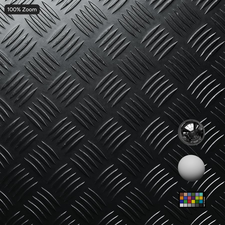 Quad Tread Plate Metal Texture