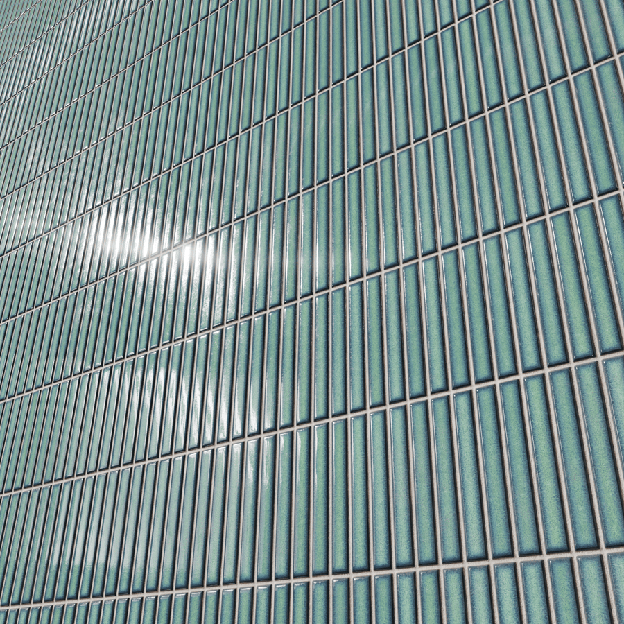 Textura de azulejo cerâmico brilhante Yubi, azul claro