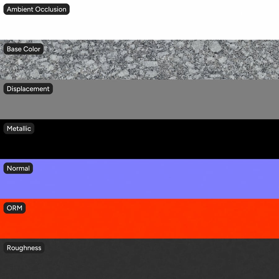 Texture de dalle de granit poli, blanc et gris