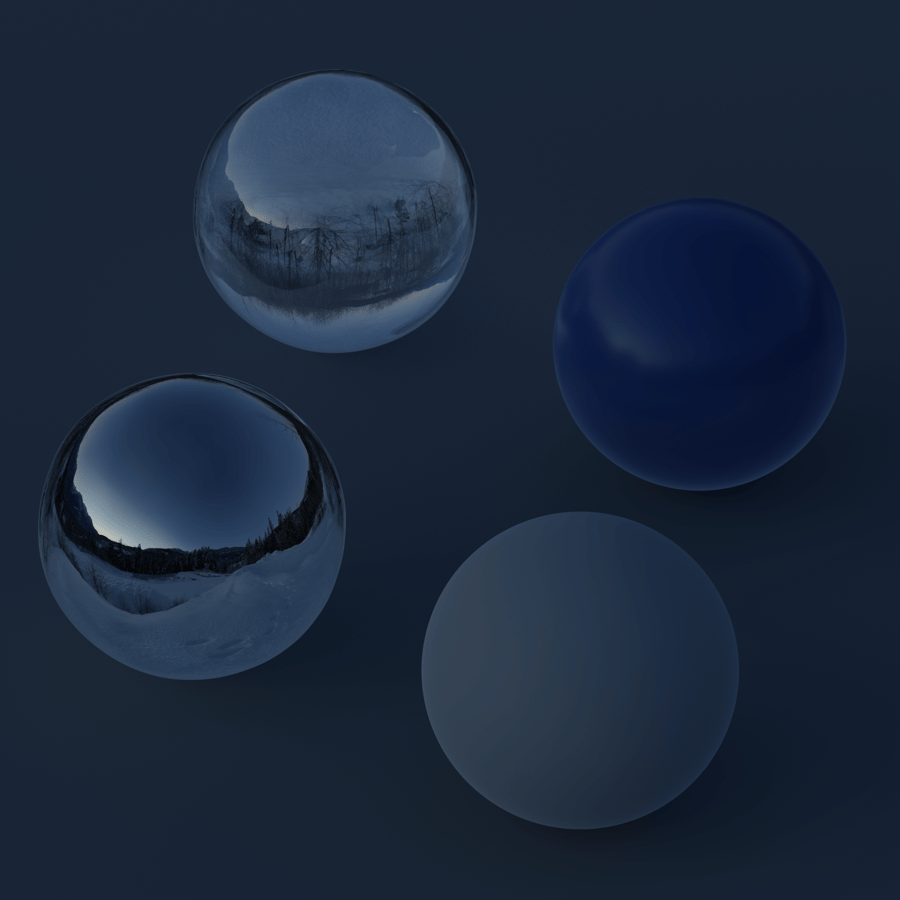 Montanhas nevadas, hora azul, céu limpo, HDRI ao ar livre