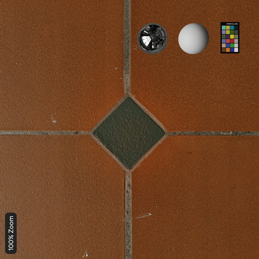 Matte Diamond Grid Terracotta Tile Texture