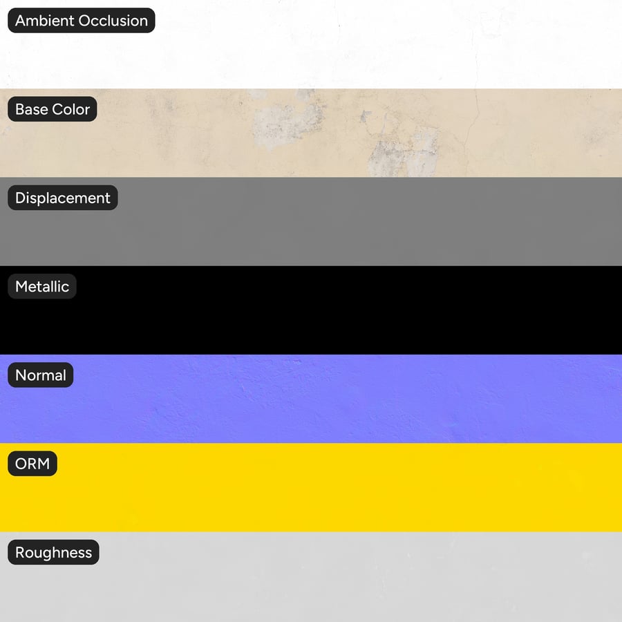 Verwitterte abblätternde Putzwandtextur, Creme