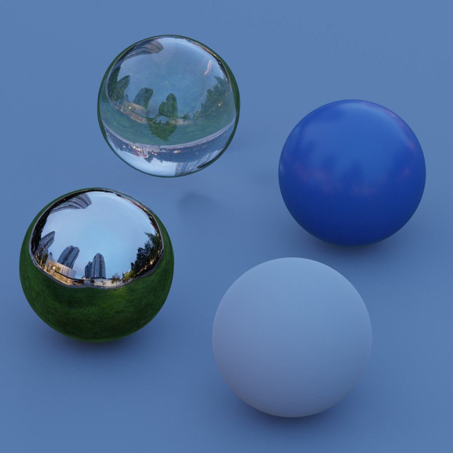 Parque da cidade, noite nublada, exterior, HDRI