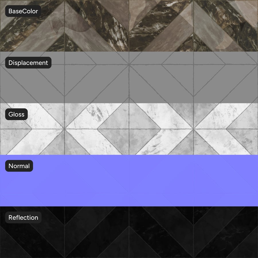 Square Patterned Glossy Tile Texture, Golden Brown