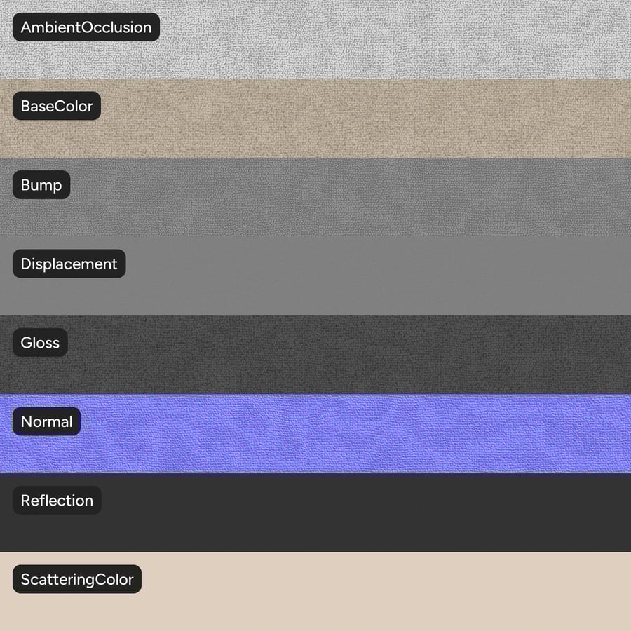 Loop Pile Carpet Flooring Texture, Tan