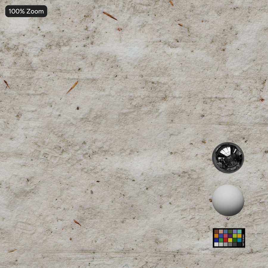 Jejak Kaki pada Tekstur Salju yang Kotor