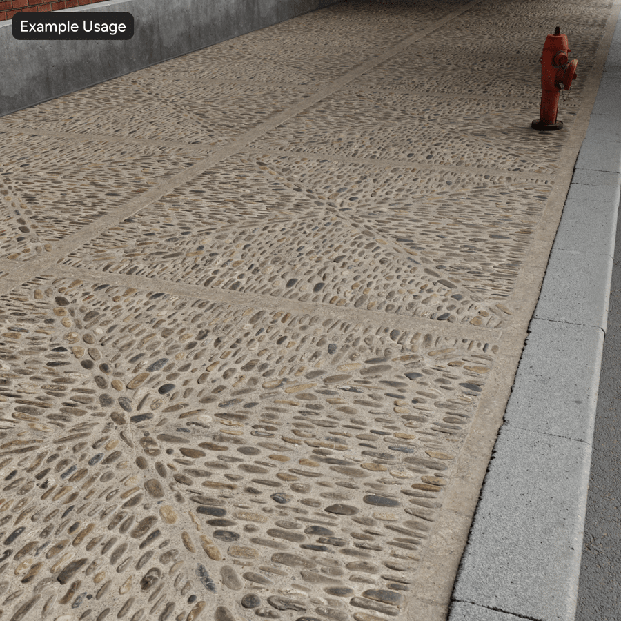 Decorative Large Pebble Cobblestone Texture