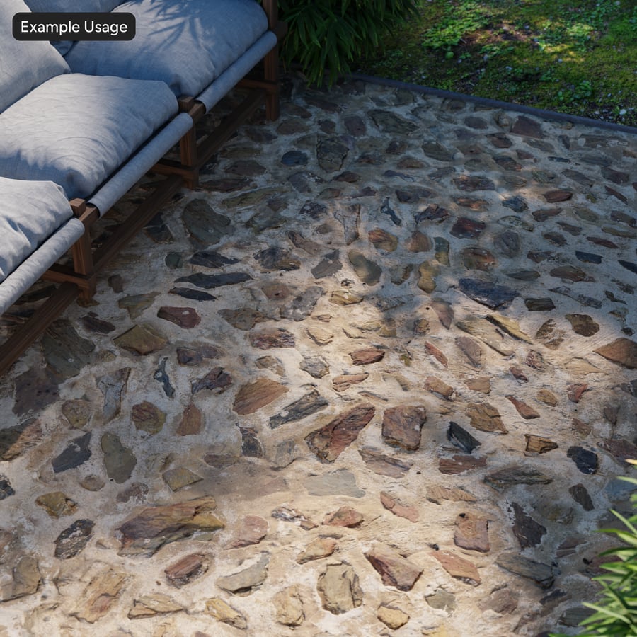 Rubble Stone Sidewalk Texture