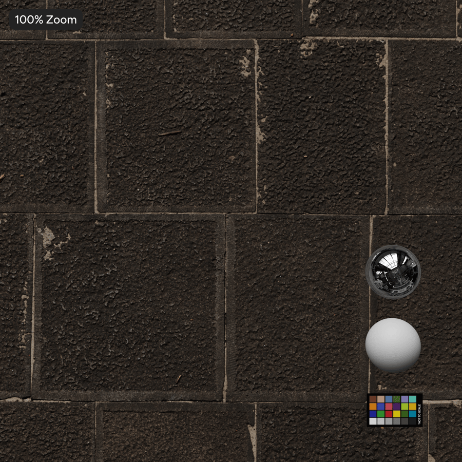 Pitted Square Stone Paver Texture