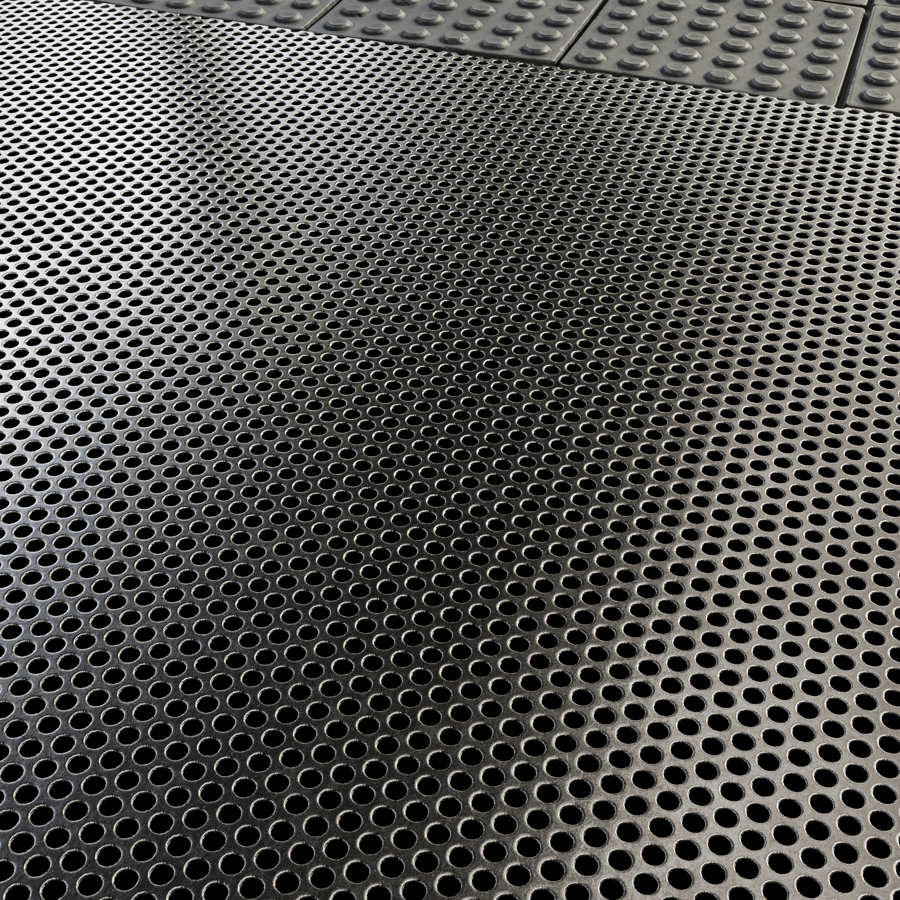 Perforated Offset Holes Metal Texture