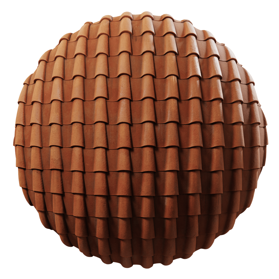 Swiss Terracotta Roof Tiles Texture, Brown
