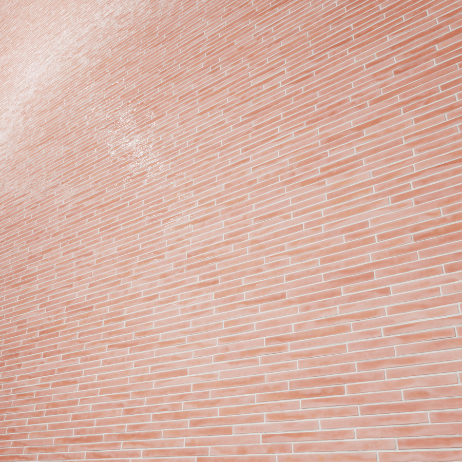 Glossy Stepped Thin Subway Tiles Texture, Pink