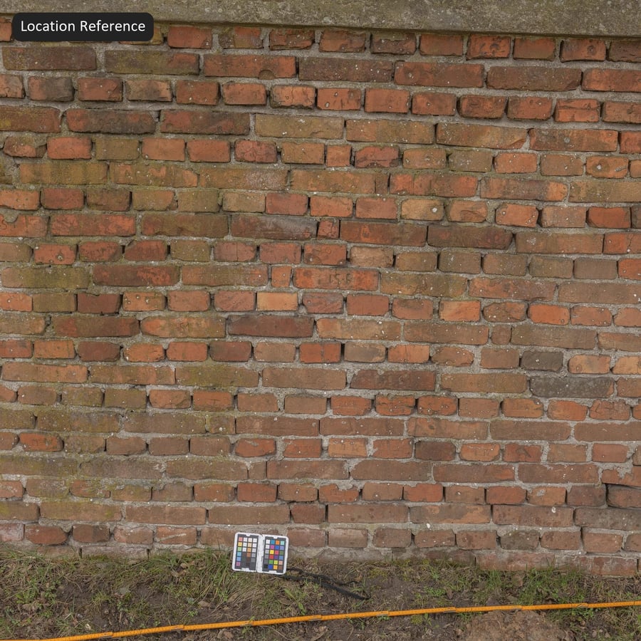 Texture murale en briques vieillies, rouge