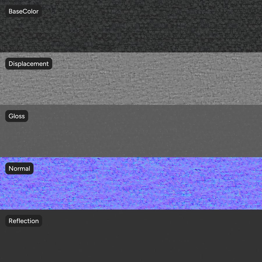 Plain Chenille Upholstery Fabric, Black