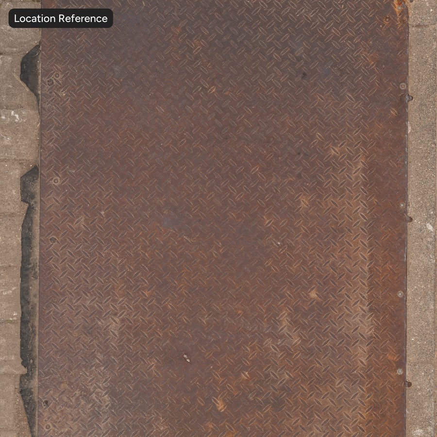 Tekstur Logam Rusty Diamond Tread