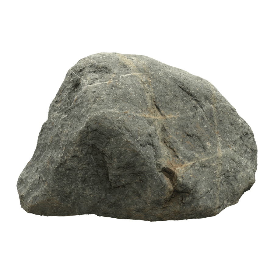 Pale Cool Toned Smooth Large Rock Boulder Model