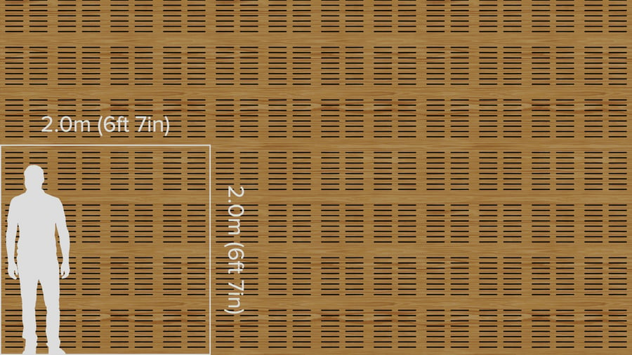 Perforated Square Lines Wood Board Acoustic Panel Texture