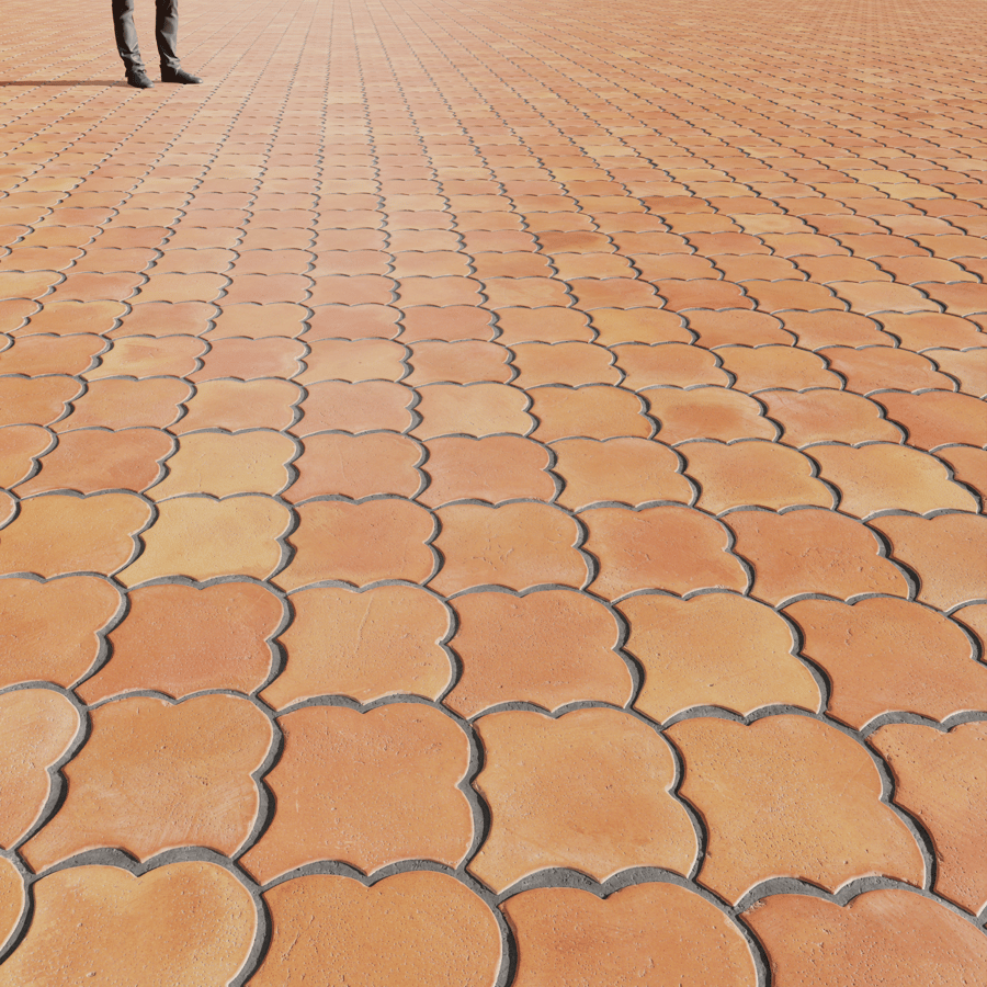 Fan Terracotta Tile Texture