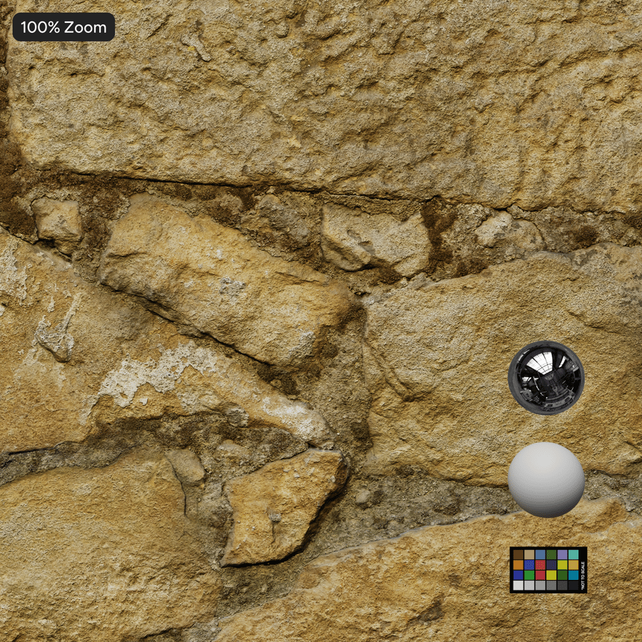 Mossy Rubble Sand Stone Wall Texture