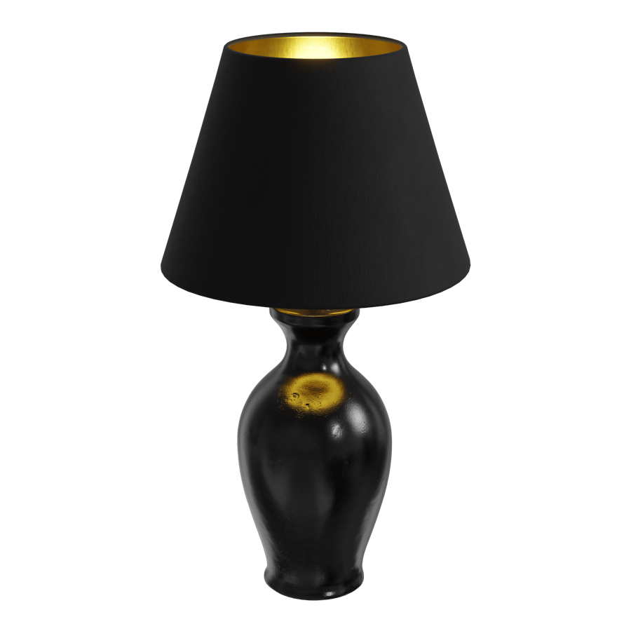 Eno Ceramic Danteur Mirror Shade Lamp Model, Black