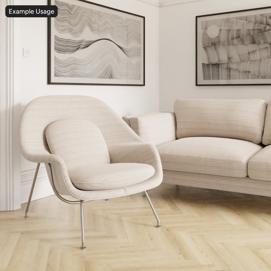 Texture de tissu d'ameublement en chenille rayée, taupe