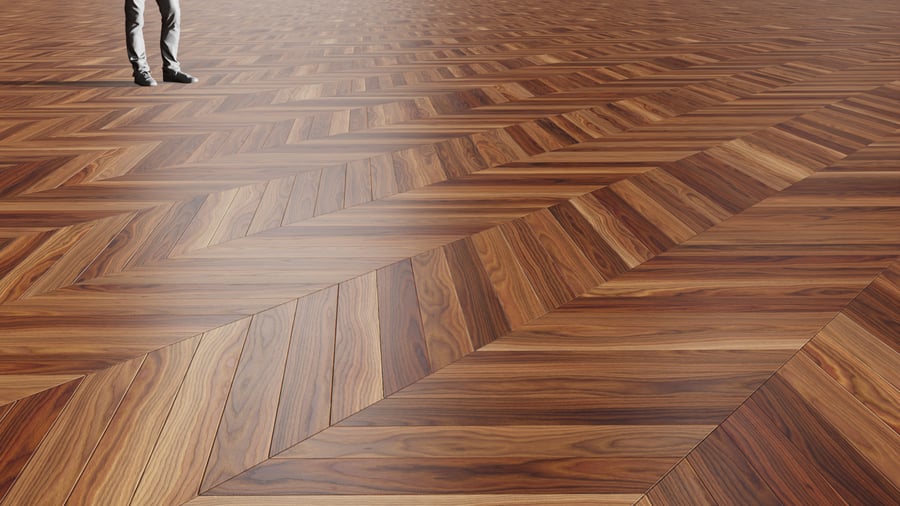 Textura de tábua de madeira de nogueira Chevron, âmbar