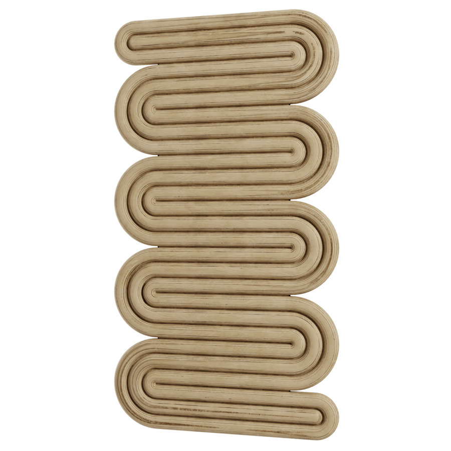 Thehighkey Horizonal Birch Plywood Carving Wall Decoration Model