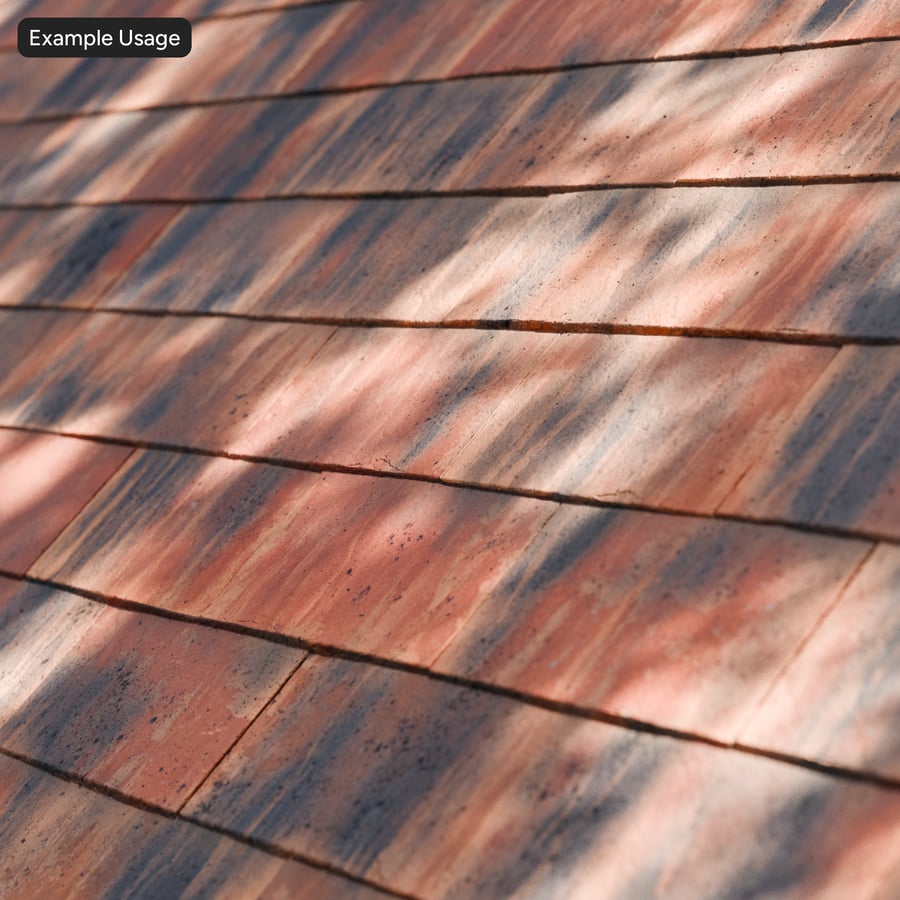 Textura de telhas de barro estriadas, laranja