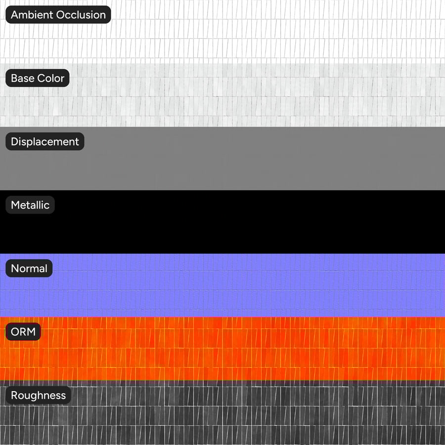 Staplad trapetsformad Zellige Matte Tile Texture, vit