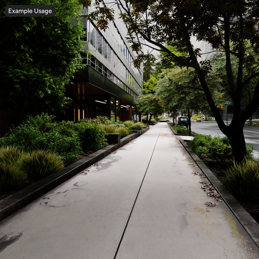 Textura chodníku z betonových panelů