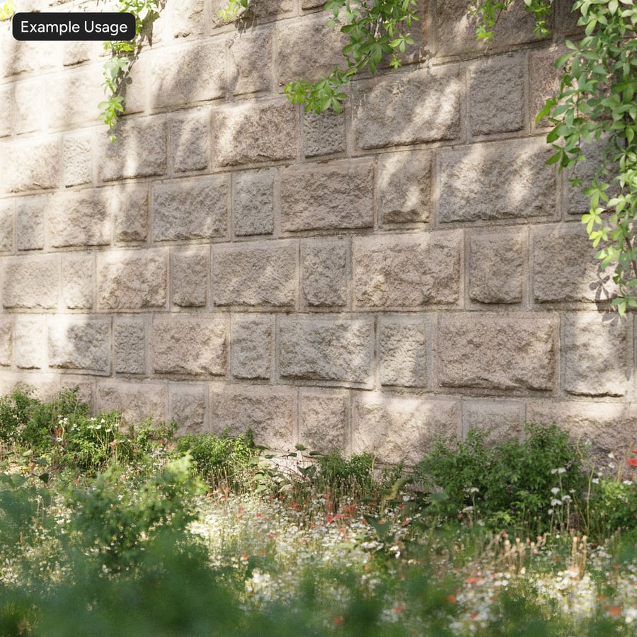 Rough Block Wall Texture, Dusty Brown