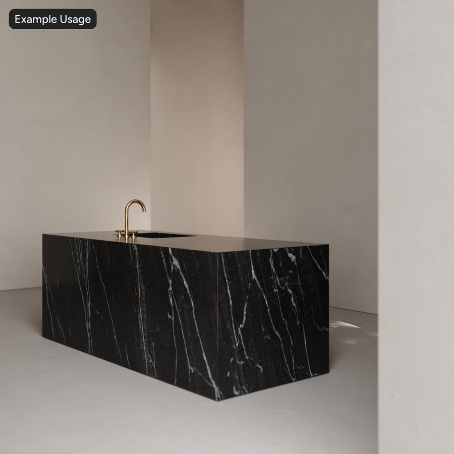 Textura de pedra mármore mate, preto cósmico