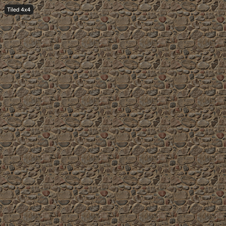 Μικτή υφή τοίχου από πέτρα με μπάζα