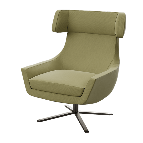 Replica Glee High Wingback Armchair Model, Green
