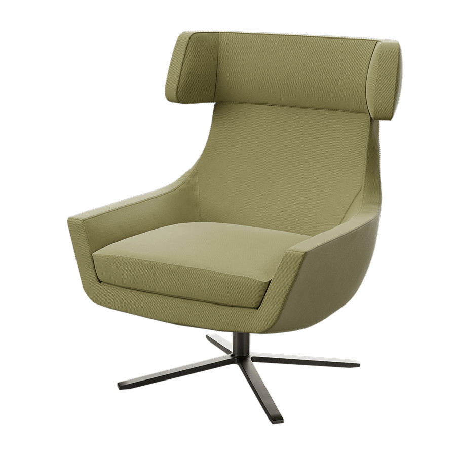 Replica Glee High Wingback Armchair Model, Green