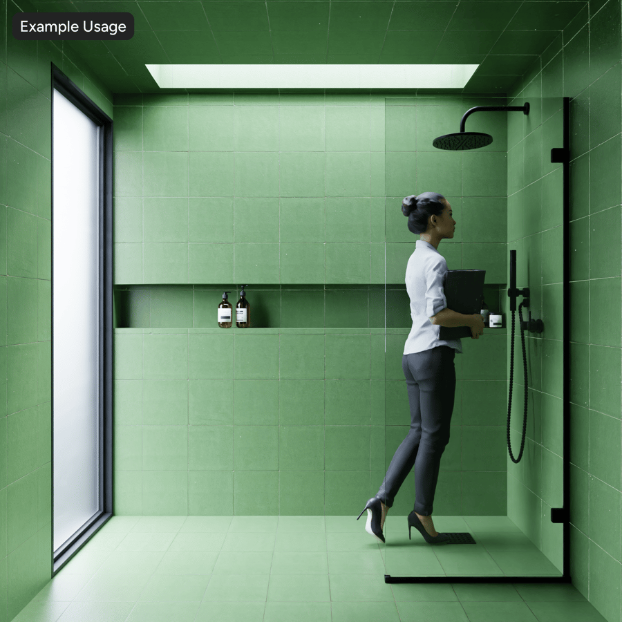 Carreau de céramique carré à texture brillante, vert