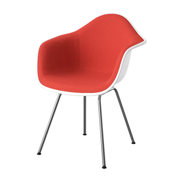 Replika modelu plastovej stoličky Eames, lososovo červená