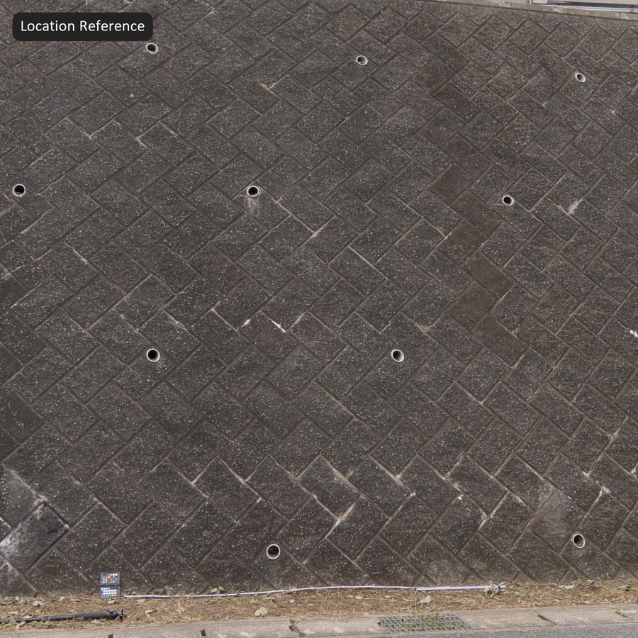 Texture de mur de soutènement à chevrons en granulats