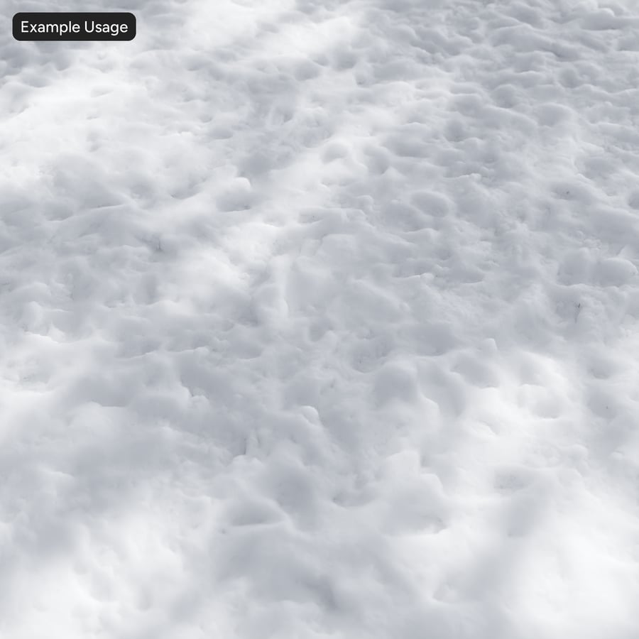 Footprints on Thick Snow Texture