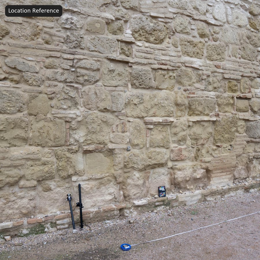 Old Limestone Rubble Wall Texture, Pale Sand
