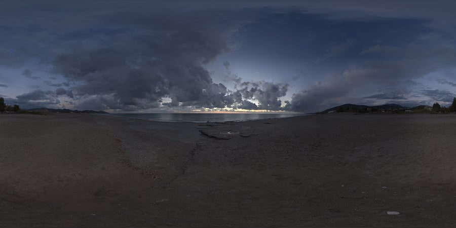 Hdr Outdoor Beach Blue Hour Cloudy 001