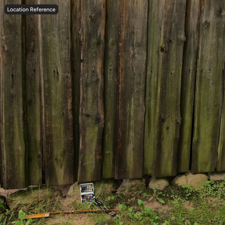 Texture rivestimento in legno con bordi naturali e muschio
