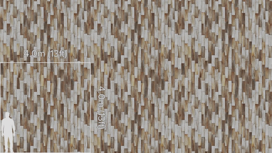 Textura de azulejo cerâmico mate retangular com desvio, nogueira