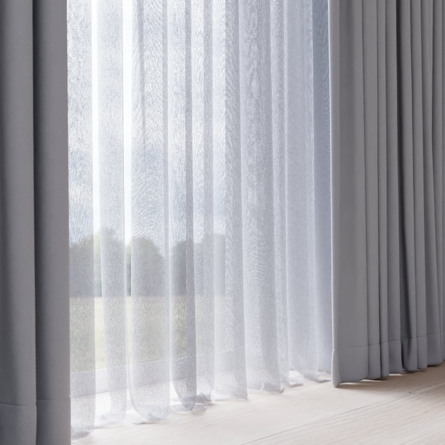 Textura genérica de tecido transparente em malha, branco