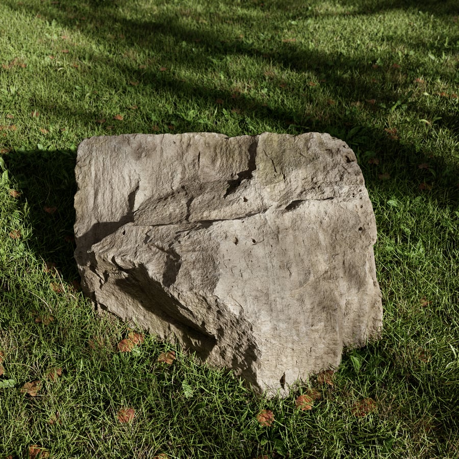 Pale Jagged Large Rock Boulder Model