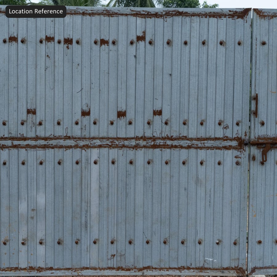 Texture murale de clôture métallique rouillée, grise